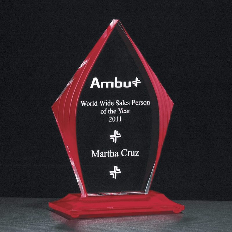 Personalized Acrylic Color Ripple Diamond Award - Image 4