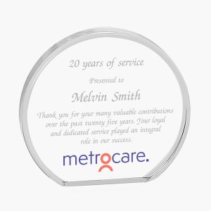 Acrylic Clear Beveled Circle Award