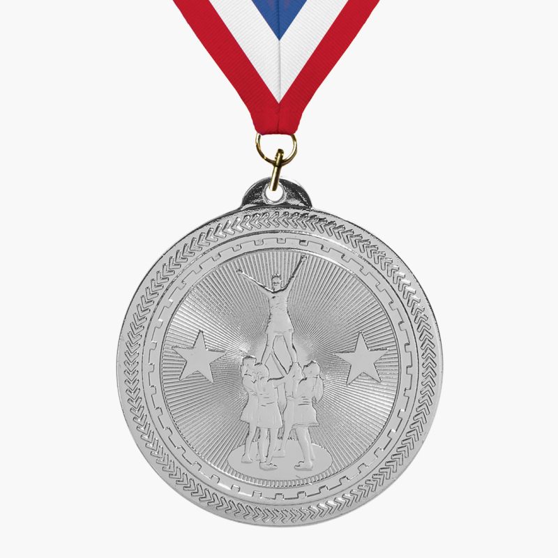 Custom Engravable Cheer Pyramid Medal - Image 2