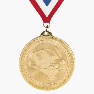 Custom Engravable Lamp of Knowledge Medal