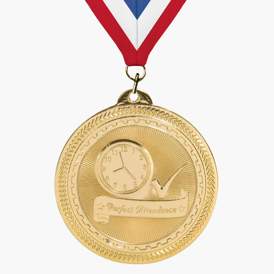 Custom Engravable Perfect Attendance Medal - Crystal Images, Inc.