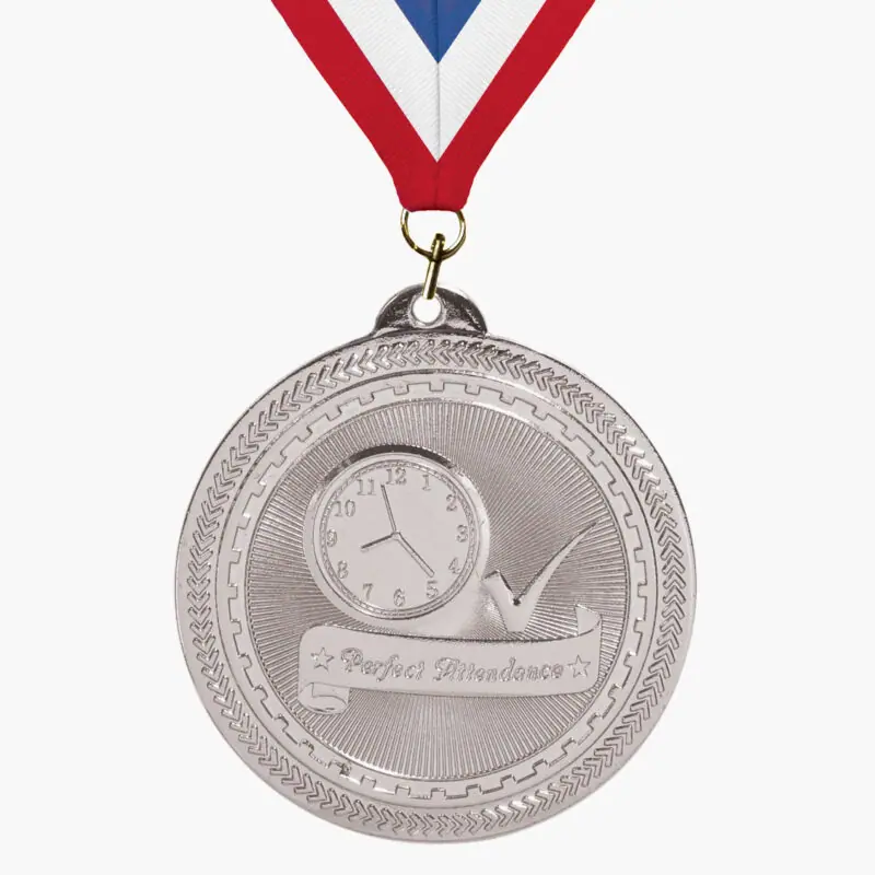 Custom Engravable Perfect Attendance Medal - Crystal Images, Inc.