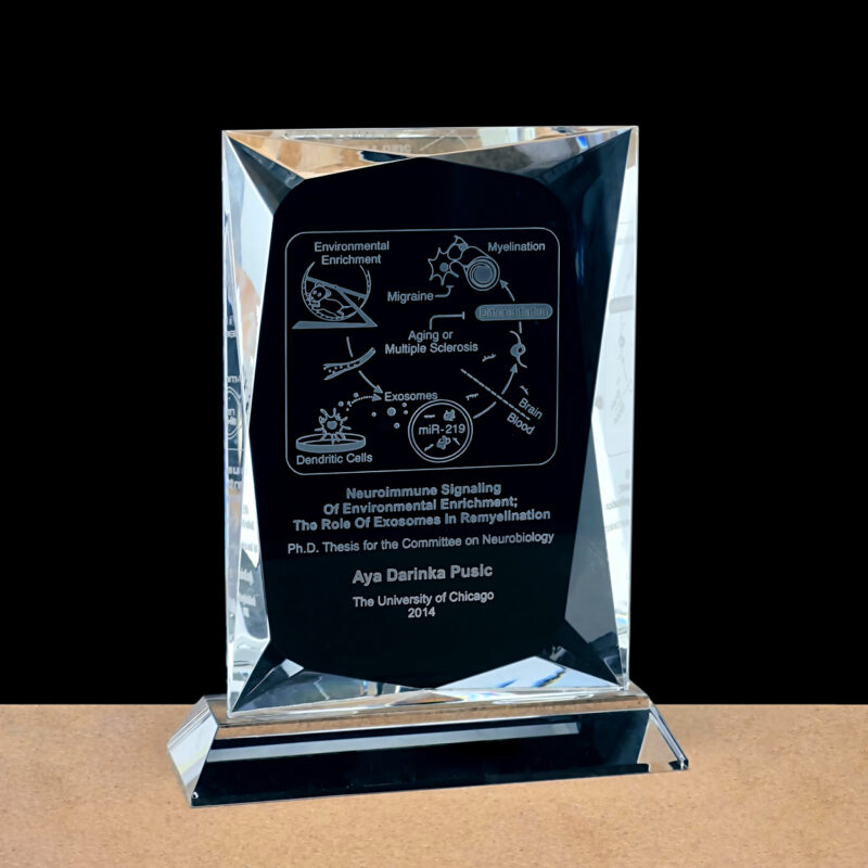 Engraved Crystal Beveled Rectangle Award - Image 2