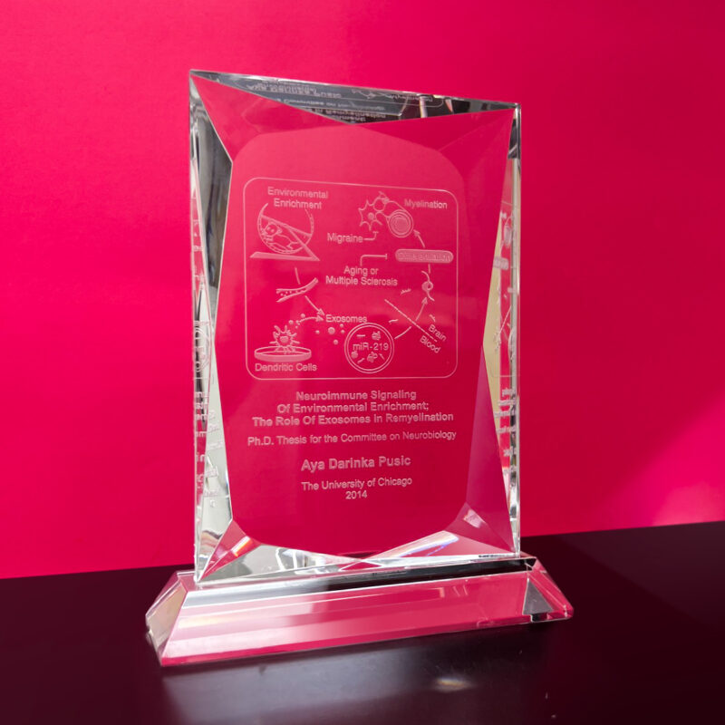 Engraved Crystal Beveled Rectangle Award - Image 3