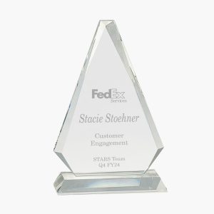 Personalized Crystal Triangle Diamond Award