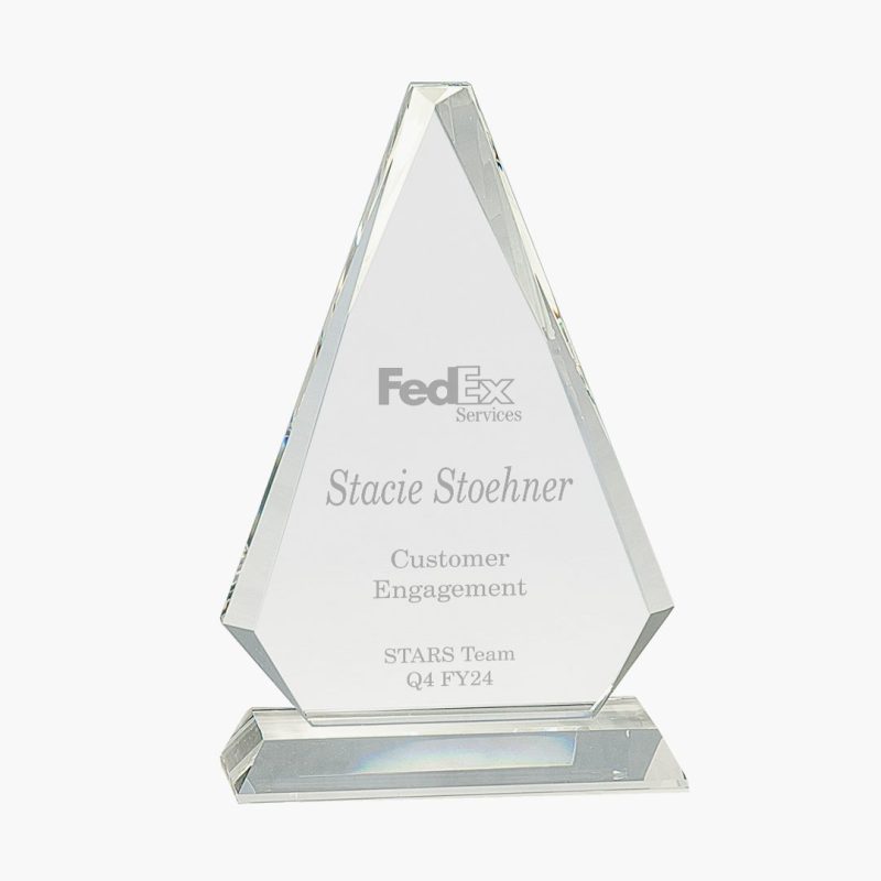 Personalized Crystal Triangle Diamond Award