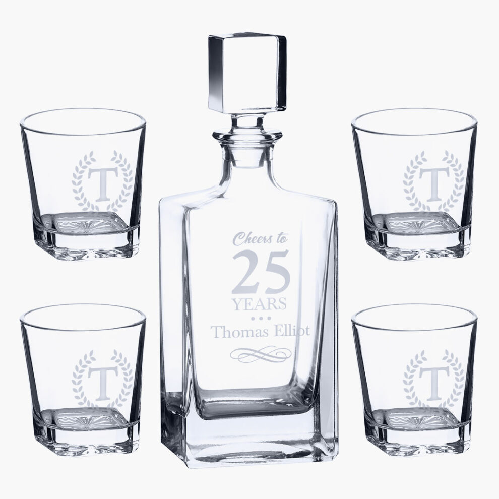 Glass Nitery Decanter 5pc Set Crystal Images, Inc.