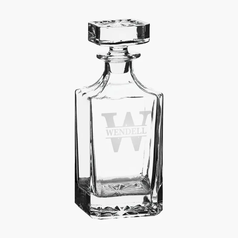 Engraved Glass Galant Decanter