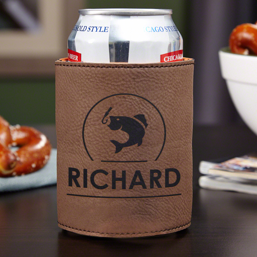 Personalized Leatherette Can Koozie Crystal Images, Inc.