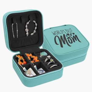 Personalized Leatherette Square Jewelry Box