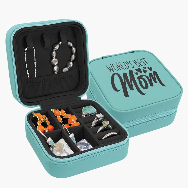 Personalized Leatherette Square Jewelry Box