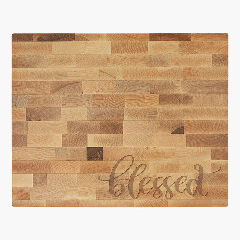 1.5" Thick Engraved Butcherblock Top Cutting Board