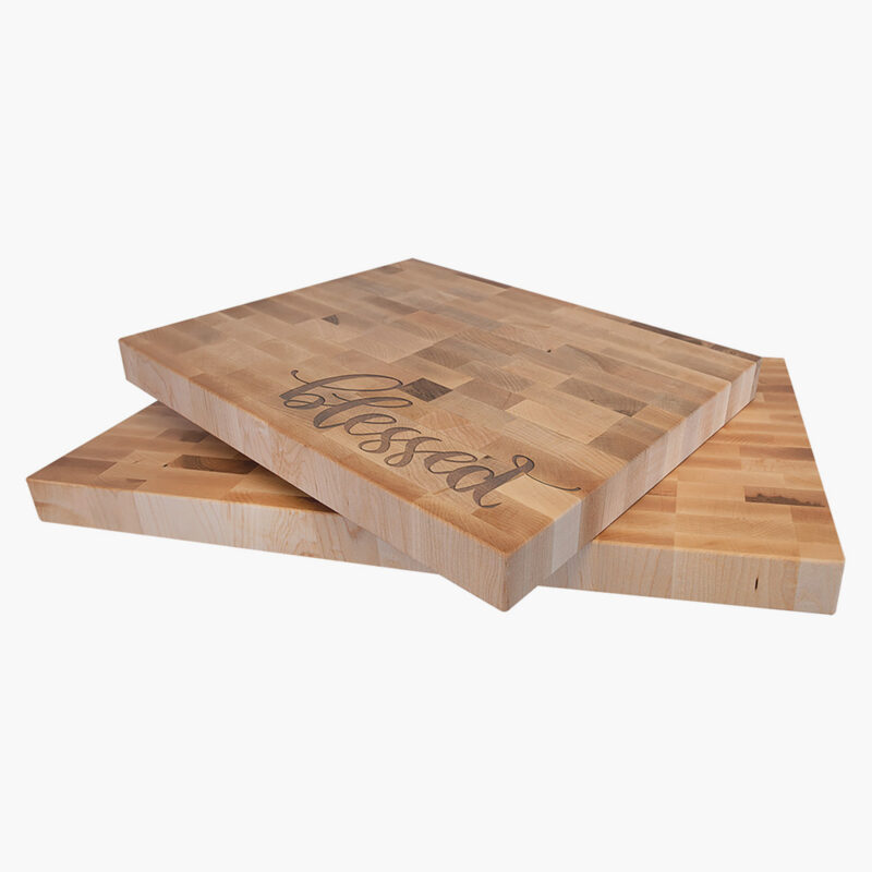 1.5" Thick Engraved Butcherblock Top Cutting Board - Image 2