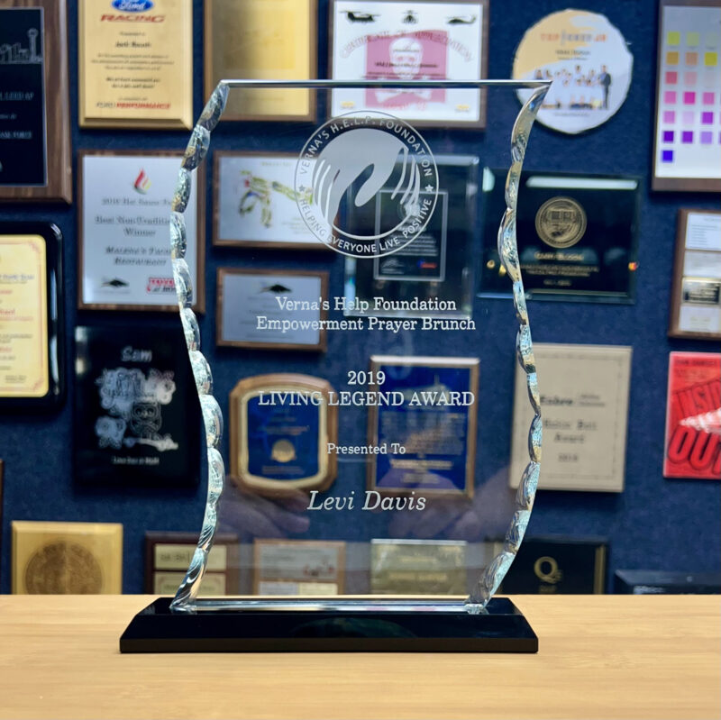 Engraved Faceted Glass S Award - Image 3