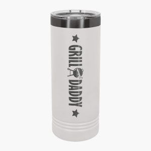 Engraved Phantom Black Stainless Steel Insulated 22oz Skinny Tumbler