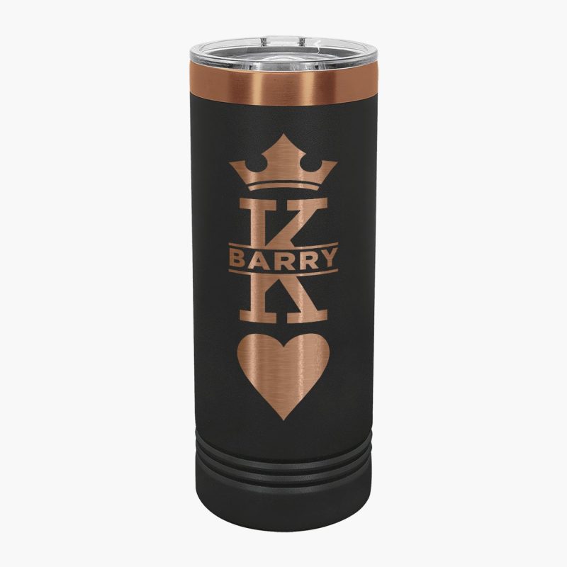 Engraved Rose Gold Stainless Steel Insulated 22oz Skinny Tumbler - Image 2