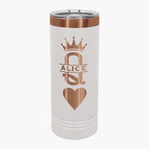 Engraved Rose Gold Stainless Steel Insulated 22oz Skinny Tumbler