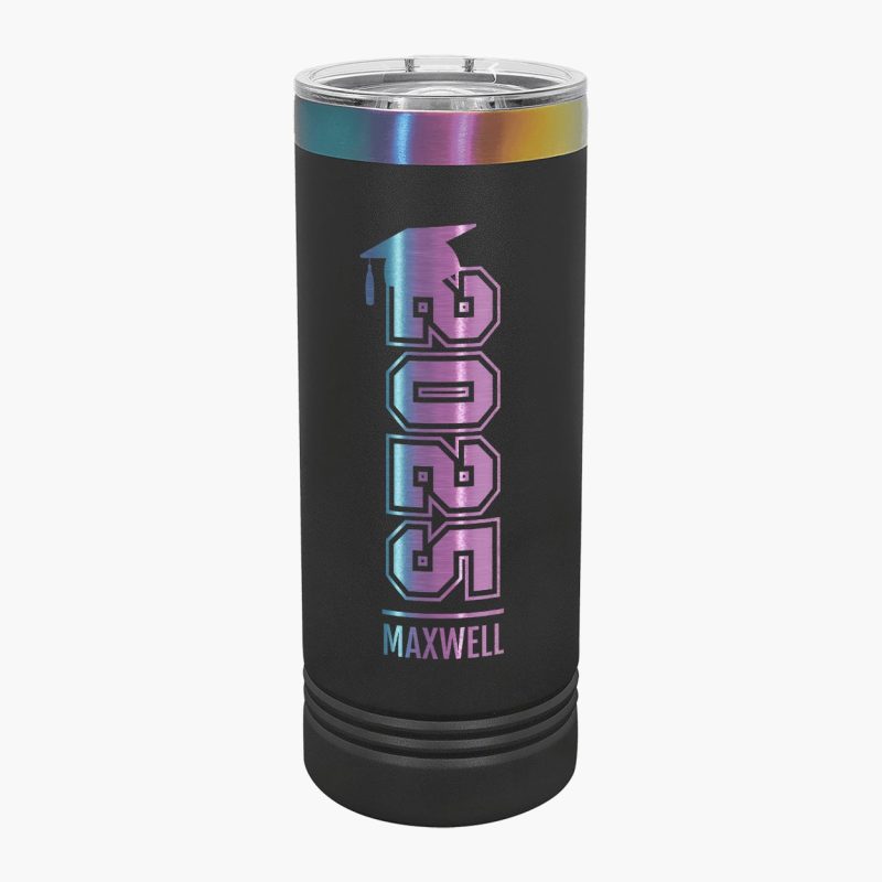 Engraved Prismatic Stainless Steel Insulated 22oz Skinny Tumbler