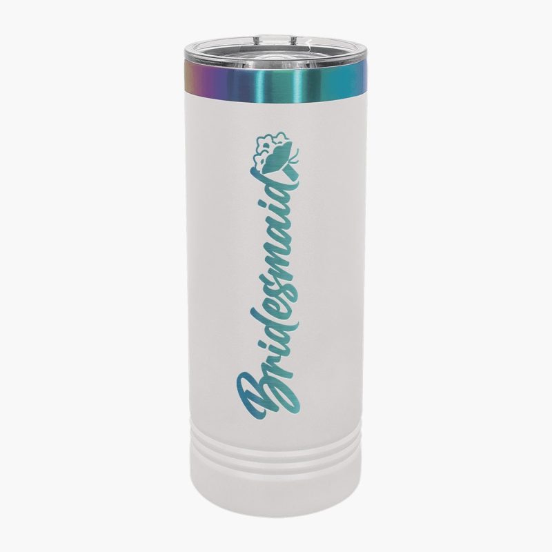 Engraved Prismatic Stainless Steel Insulated 22oz Skinny Tumbler - Image 2