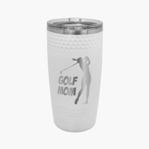 20oz White Golf Tumbler with Dimples
