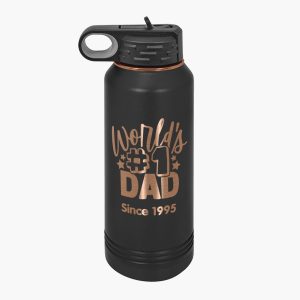 Engraved Rose Gold Insulated 32oz Water Bottle