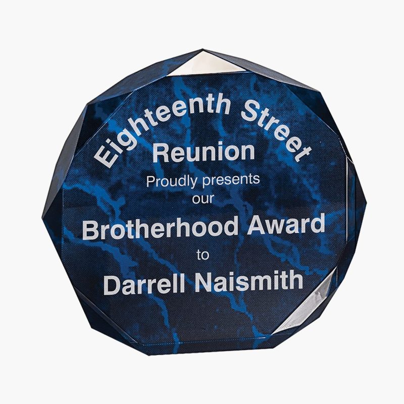 Acrylic Marble Octagon Award - Image 3