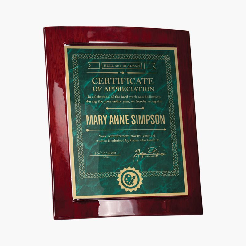 Certificate Plaques Crystal Images, Inc.