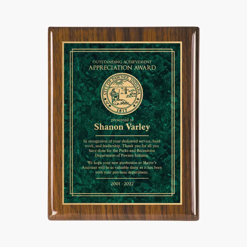 ing wall plaque クリスマス Engraved Walnut Piano Finish Wall Plaque - Crystal Images, Inc.