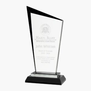 Engraved Black Edge Afilado Glass Award