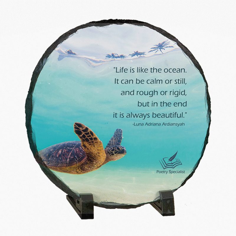 Custom Full Color Slate Stone Circle Award - Image 2
