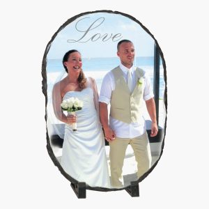 Custom Full Color Slate Stone Oval Award