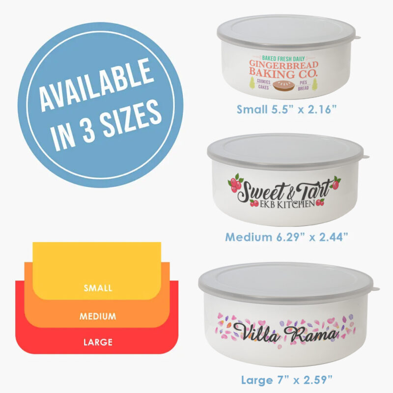 Short Personalized Enamel Snack Bowl - Image 2