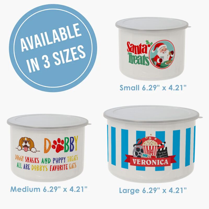 Tall Personalized Enamel Snack Bowl - Image 2