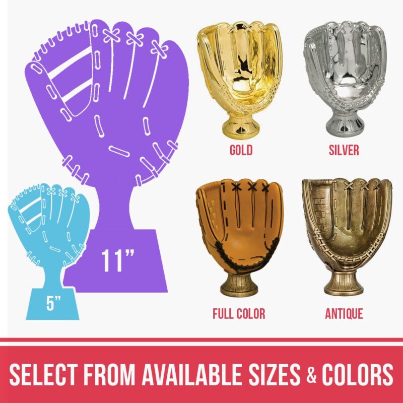Custom Resin Baseball Glove Award - Image 4