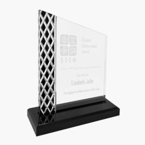 Engraved Black Acrylic Diamond Accent Award