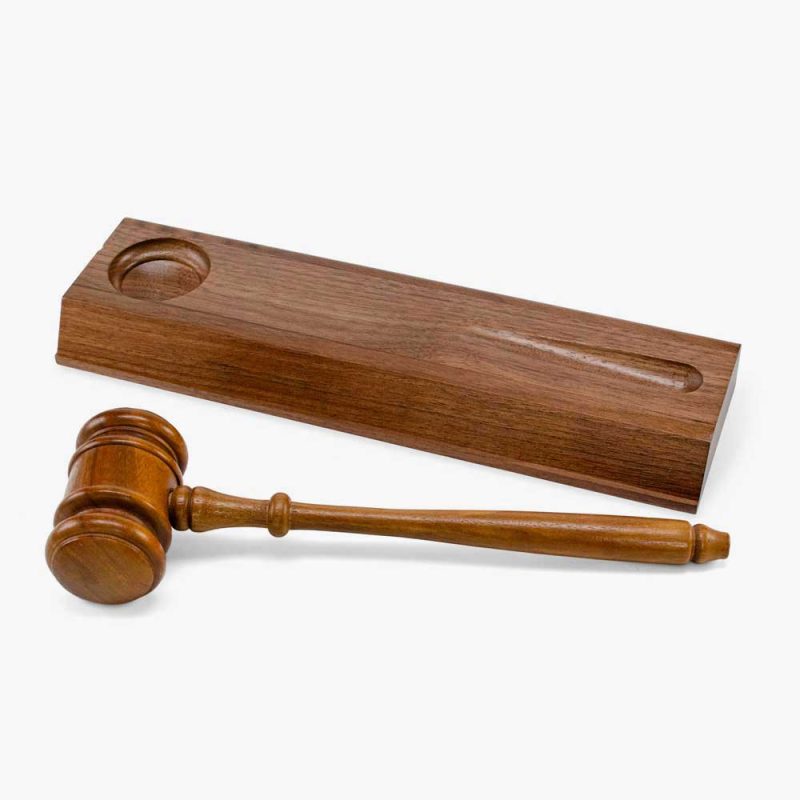 Personalized Walnut Wood Gavel Presentation Block - Image 3