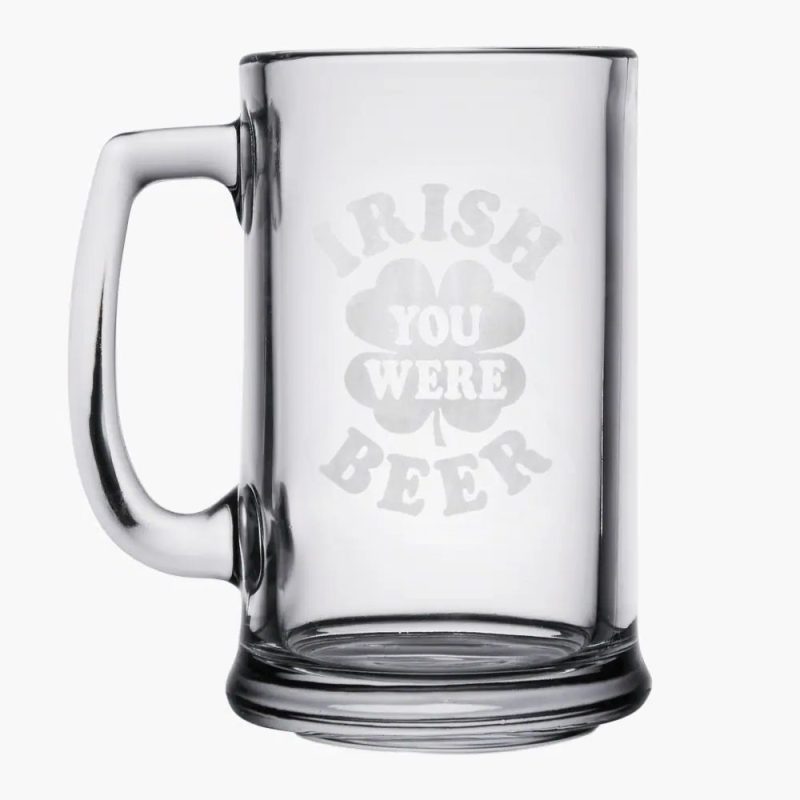 Engraved Flat Base Beer Mug 15oz