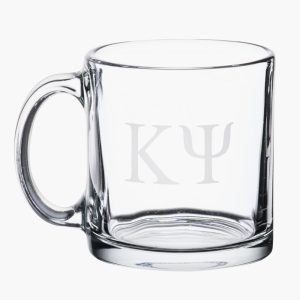 Engraved Glass Coffee Mug 13oz.