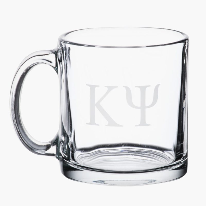 Engraved Glass Coffee Mug 13oz.