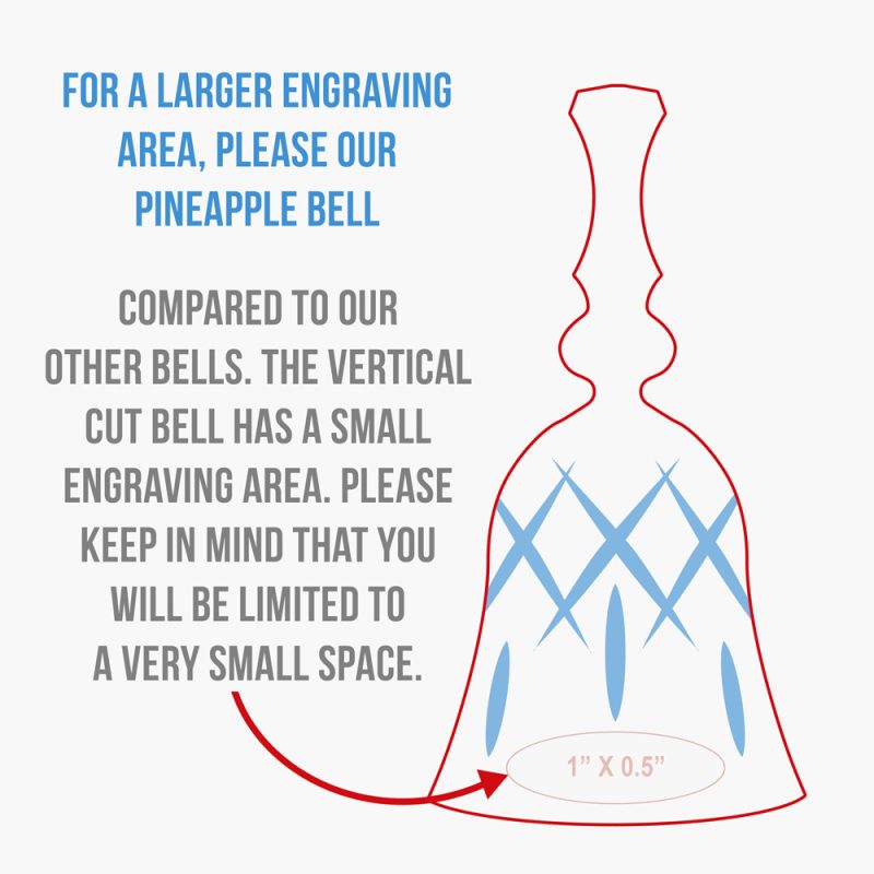 Engraved Crystal Vertical Cut Bell - Image 2