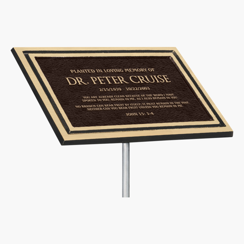 Outdoor Wall Plaque with Ground Stake – Crystal Images, Inc.