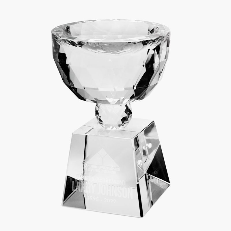 Engraved Crystal Trophy Cup Award