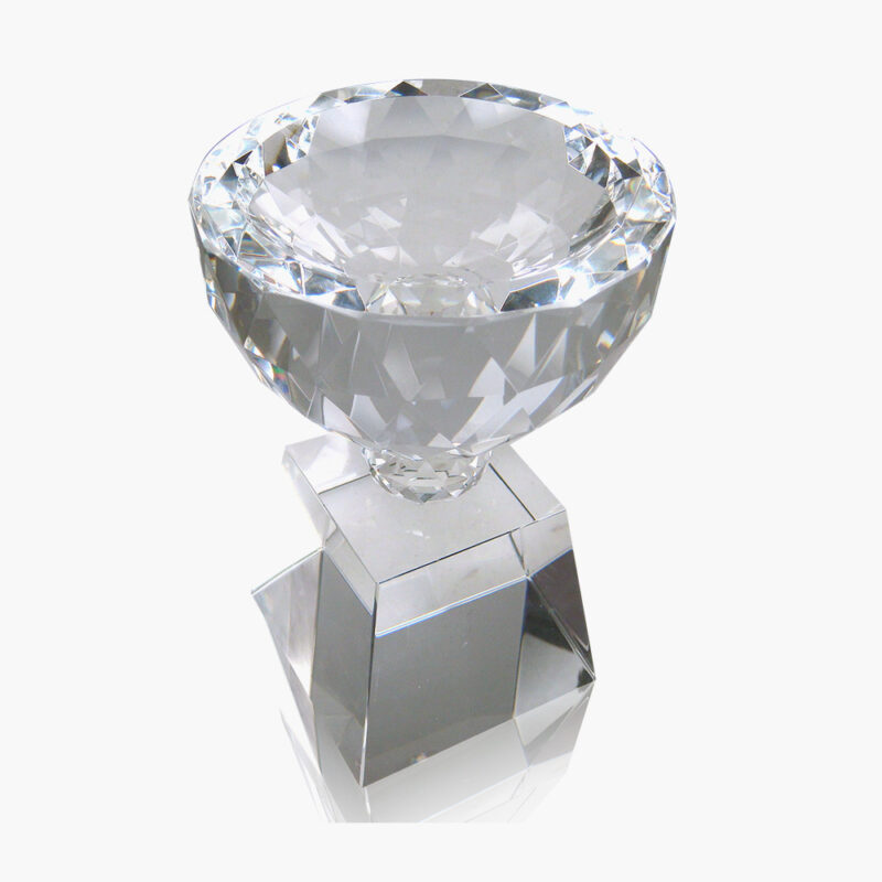 Engraved Crystal Trophy Cup Award - Image 3
