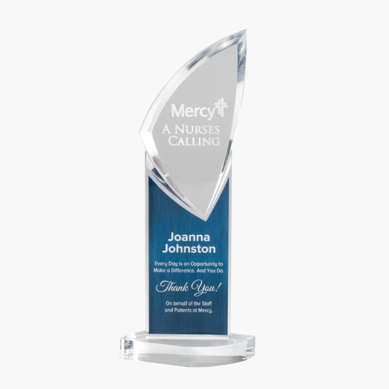 Engraved Acrylic Colored Ternion Tower