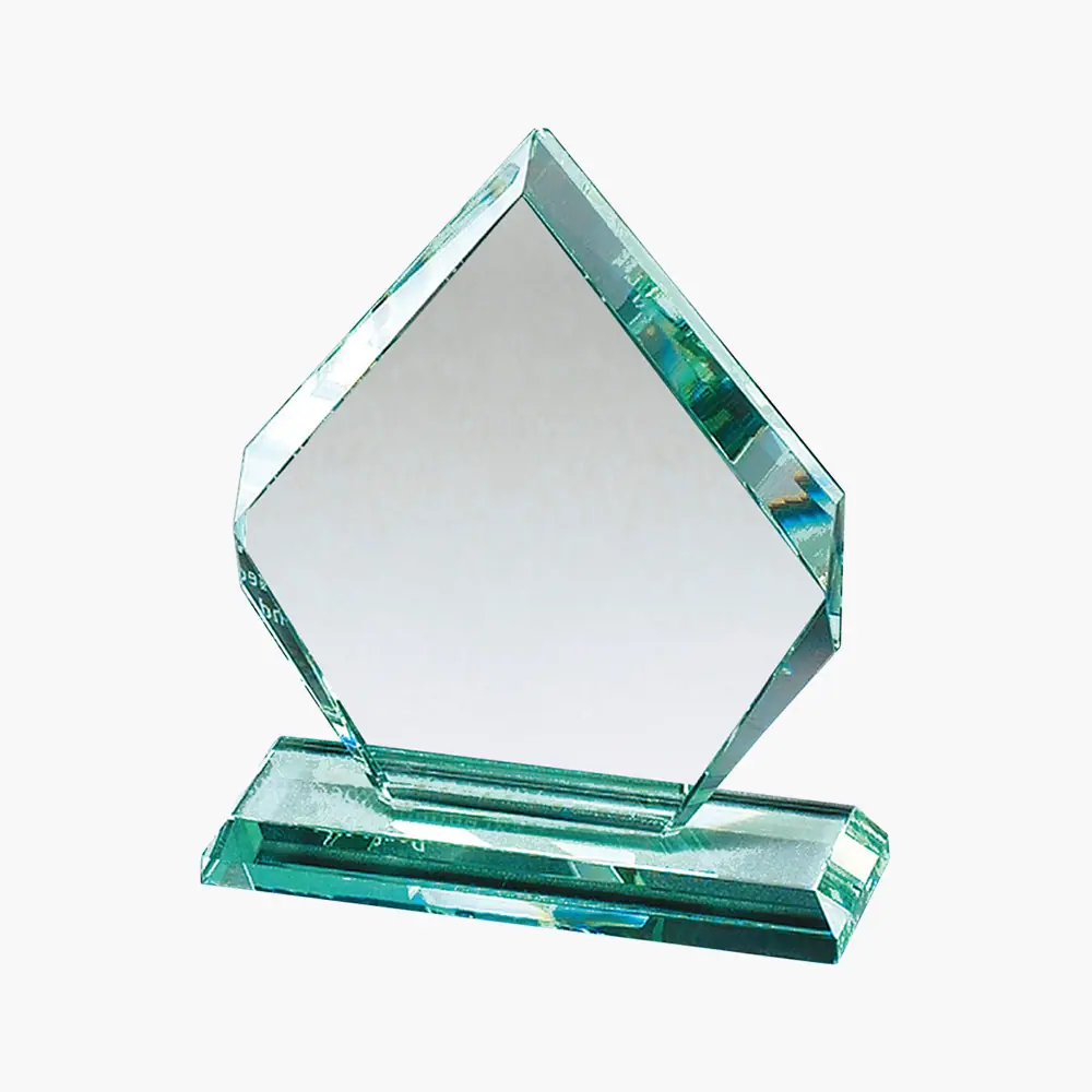 Engraved Glass Beveled Square Diamond Award