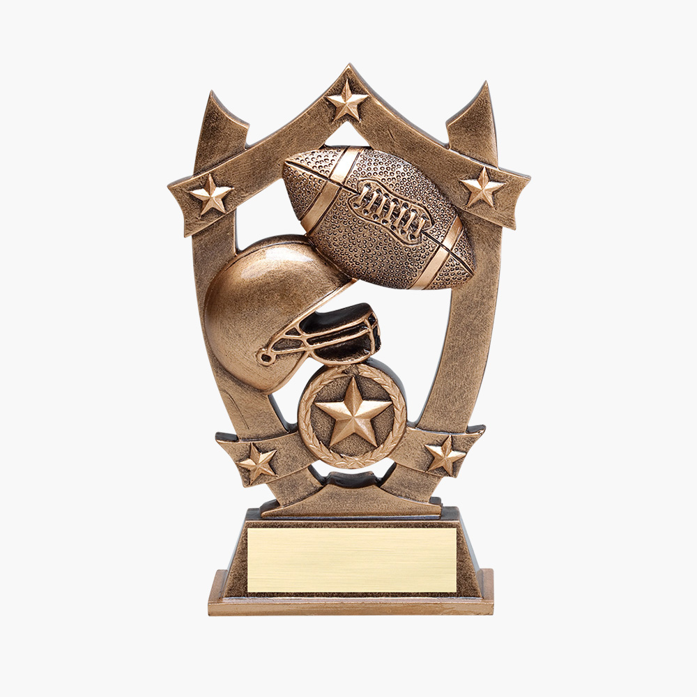 American Football Award High Star Gold Sports Trophy D ENGRAVED FREE