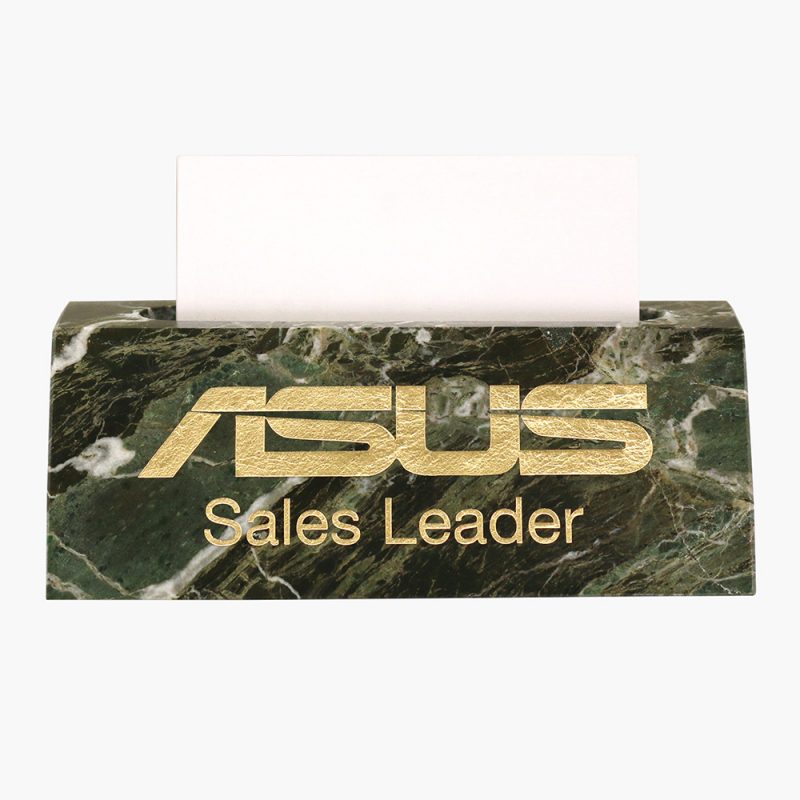 Green Marble Business Card Holder