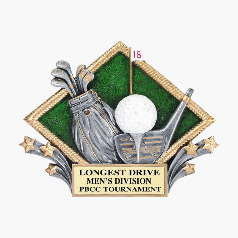 Resin Golf Diamond Standing Plaque