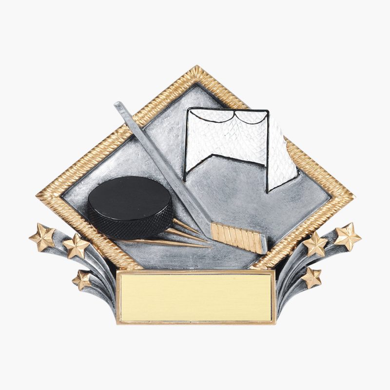 Resin Hockey Diamond Standing Plaque