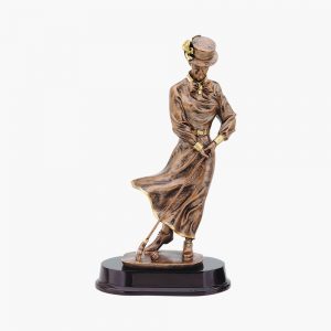 Resin Victorian Woman Golfing Award